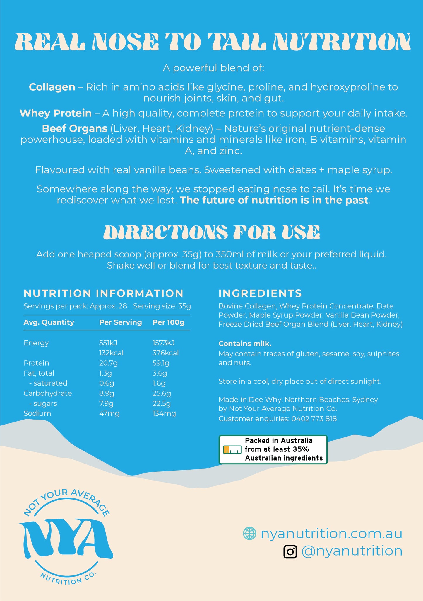 Nose To Tail Blend - Vanilla