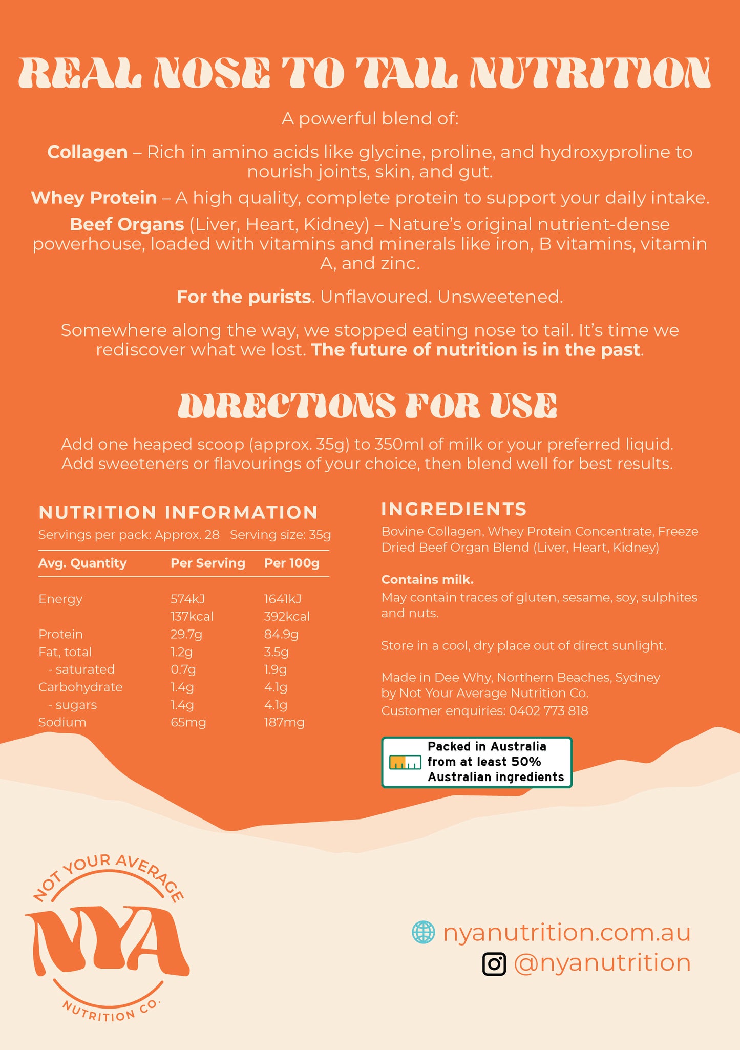 Nose To Tail Blend - Unflavoured